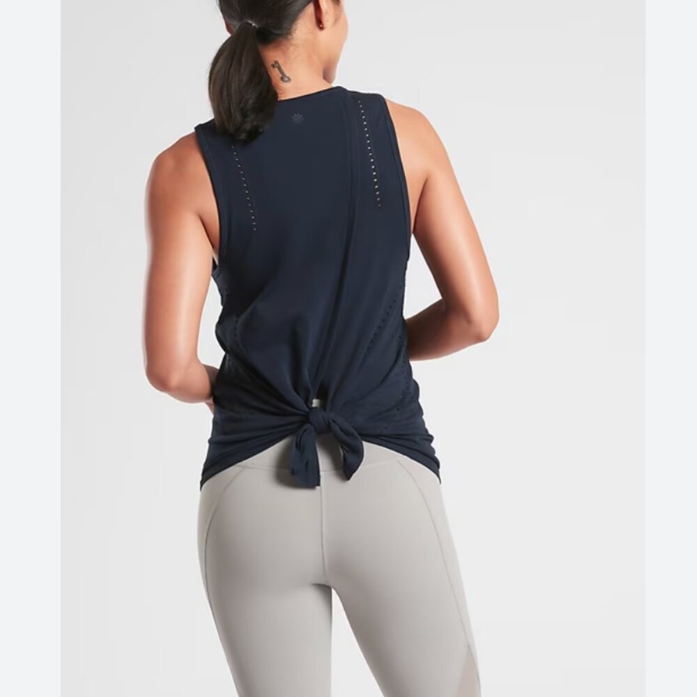 Athleta Foothill Tank  Medium Navy Blue - Picture 2 of 6